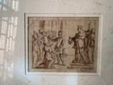 a picture of a drawing on a wall in a room