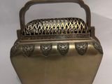 brass plated purse with handle and handles