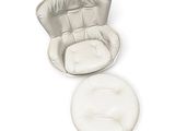 an image of a white chair and ottoman on a white background