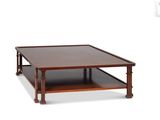 an image of a wooden coffee table with a shelf underneath it