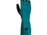 an image of a pair of blue rubber gloves on a white background