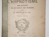 an old book with the title hypnotisme written on it
