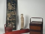 trois types différents d'objets orientaux sur un fond blanc