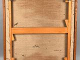 an old wooden frame with a painting on the inside of it