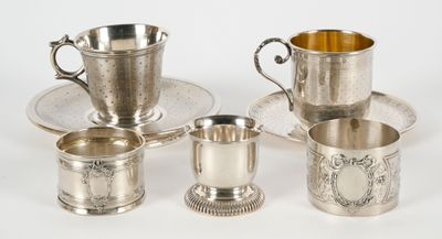 Ensemble en argent comprenant: - Photo 1