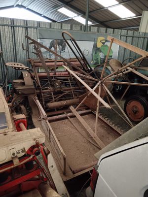 a truck that is parked inside of a building