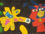 une image d'un tableau sur le mur d'un bâtiment