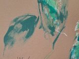 a picture of a drawing of a bird on a piece of paper