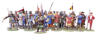 de nombreuses figurines regroupées