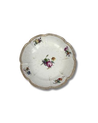 Manufacture d'HOSCHT Grande assiette en porcelaine dure