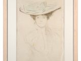 an image of a drawing of a woman wearing a hat