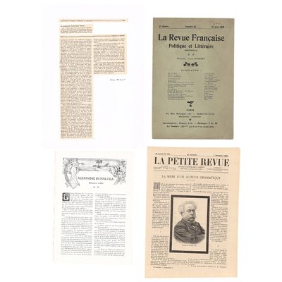 quelques pages d'un magazine sur lesquelles figure la photo d'un homme en costume