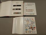 a book with stamps on it sitting on a table