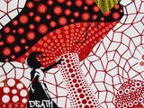 une image représentant un tableau où l'on voit une femme tenant un parapluie rouge