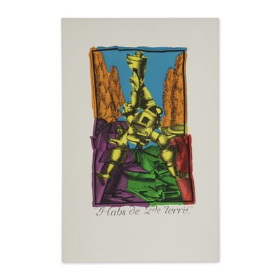 un tableau représentant une girafe assise sur un lit