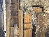 a room that has a bunch of wooden items in it