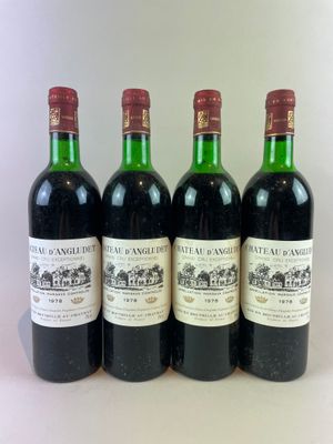 4 btls Château d'Angludet 1978 - Margaux (ETLA, 1 capsule ab…