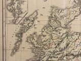 an old map of scotland and scotland in the middle of the 19th century