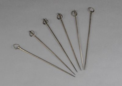 Six hâtelets en argent Minerve Premier Titre - Photo 1