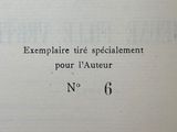 an open book with the words exemplaire tire specialment pour l ' auteur no 6
