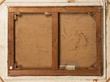 an old picture of a picture frame with a picture in it