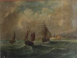 une image représentant un tableau de bateaux sur un plan d'eau