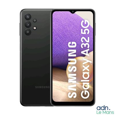 Le Samsung Galaxy S9 est représenté en noir, avec un texte blanc superposé indiquant « Samsung Galaxy S9 ».