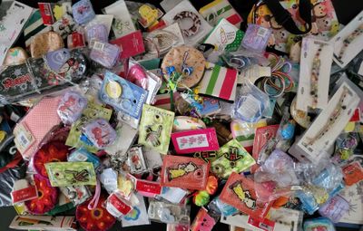 a large pile of assorted items on a table