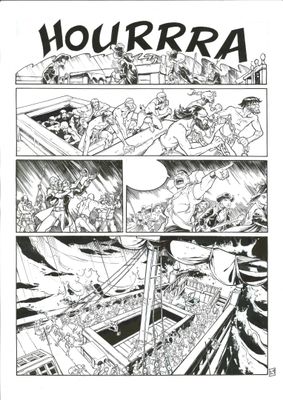 une page de bande dessinée sur laquelle figurent plusieurs personnages
