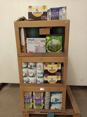 a cart that has many items on top of it