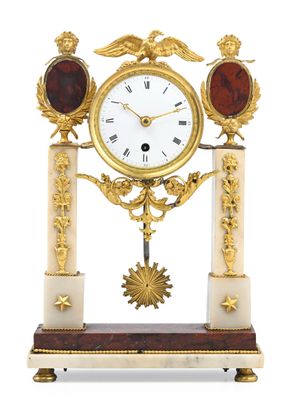 a clock that is sitting on top of a table