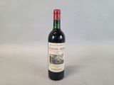 gros plan d'une bouteille de vin sur une table