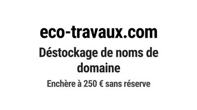 Nom de domaine eco-travaux.com.
