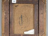 an old picture of a picture frame with a piece of paper in it