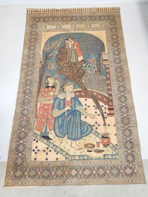 un tapis sur lequel figurent un homme et une femme