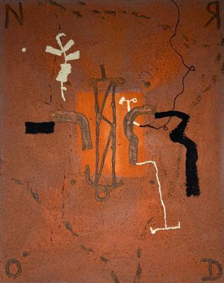 an image of a painting of a man and a woman on a wall