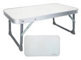 the table is white and has a white mat on it
