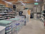 a large room with a lot of items on the shelves