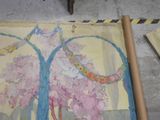 a picture of a painting on the floor of a building
