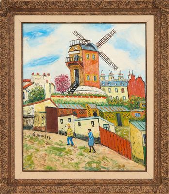 Elisée Maclet (1881-1962) Le Moulin de la Galette Huile sur …