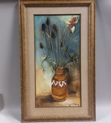 Victor KONSENS dit VIKO (1915-1998) Les chardons, huile sur …