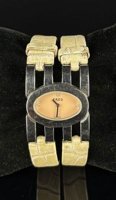 FRED. Montre de dame en acier à double bracelet, modèle "Pre…