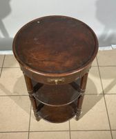 Table de salon circulaire en bois de placage teinté ouvrant … (photo 2)