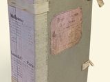 a book that has a lot of papers on it