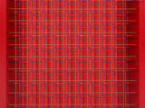 an image of a red frame with a plaid pattern on it