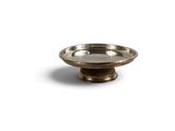 an image of a silver plate on a stand on a white background