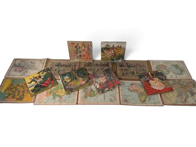 an image of a collection of old maps on a table
