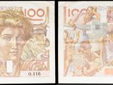 deux images différentes du visage d'une femme figurant sur deux billets de banque différents