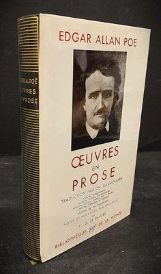an old book with a picture of edgar allan poe on it