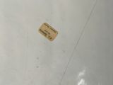 a sticker that is on the floor of a room